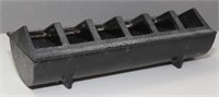 Cast iron feeder with top guard, 12" long