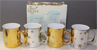 1960's Touch of Gold 4 mug set in OB