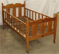 Antique folding youth bed