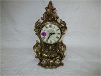 Vintage Victorian Style Clock & Ash Tray 11" Tall