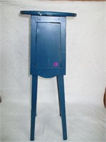 Blue Small Cabinet with Table Top 26" Tall