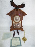 Eagle Cuckoo Pendulum Clock by Ted Blalock 20"