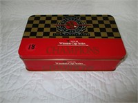 Winston Cup Racing Tin full of Driver Matches