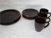Brown 11 Pc Dishes