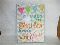 13x19" Canvas Sign - So Many Smiles