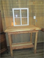 Cedar Potting Table with Wood Window 41 x 30 x 38