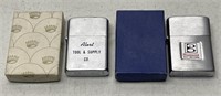 2 Vintage Advertising Lighters In Boxes