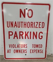 Metal No Unauthorized Parking Sign
24"x30"