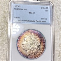 1879-S Rev '78 Morgan Silver Dollar NNC - MS62