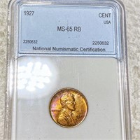 1927 Lincoln Wheat Penny NNC - MS 65 RB