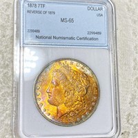 1878 Rev '79 Morgan Silver Dollar NNC - MS65