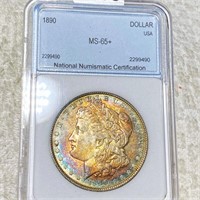 1890 Morgan Silver Dollar NNC - MS65+