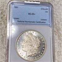1881 Morgan Silver Dollar NNC - MS66+