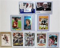 10 Footballs Cards - Rookie, Signed, QBs