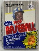 Fleer Sealed 1989 Baseball Pack w Griffey Front