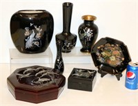 Asian Vases & Jewelry Trinket Boxes