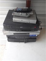 LOT OF FIVE VCR/DVD/DISH PLAYERS