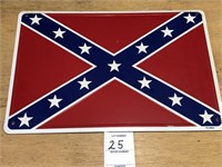 Confederate metal sign 18" x 12"