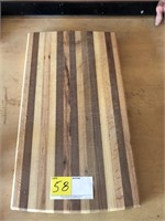 12" x 22" Cutting Board (Hickory, Oak & Walnut)