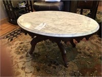 Antique Coffee Table Marble top 34"x22"x17"