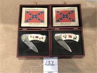 2 Conferate Knives with wood case
