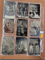 Nine Antique Tintypes