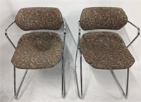 Pair of Vintage American Seating Action Stackers