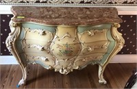 FRENCH PROVINCIAL STYLE MARBLE TOP SERVER