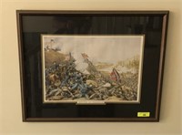 LITHOGRAPH OF BATTLE OF FRANKLIN
