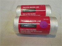 2 NEW Rolls Twisted Mason Line #18 x 325 Ft