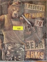 METAL SIGN RIGHT TO BEAR ARMS