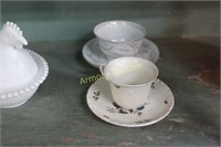 PORCELAIN CUPS AND SAUCERS