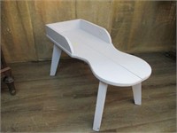 White Wooden 36" Long Coffee Table 16" Tall