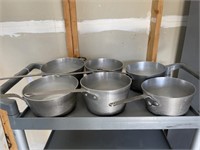 6 Stainless Steel Pots