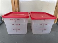 Two Plastic Containers with Lids