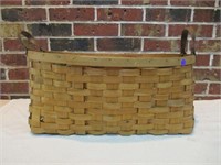 16 x 21 Woven Basket with Leather Handles