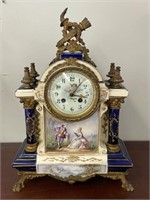 Sevres Porcelain Mantle Clock
