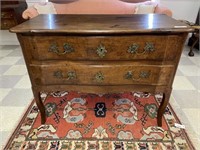Early French Two Drawer Bureau
