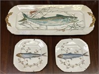 Fish Platter and 2 Plates