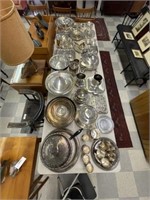 Large Assortment of Silver Plated Hollowware