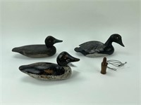 3 Antique Duck Decoys