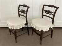 Pair of Country Sheraton Painted Kitchen Chairs
