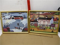 Amish Scenes Wall Pictures Signed