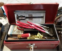 Tool box with tools.