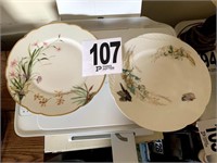 (2) Antique Plates - (1) Limoges / (1) Signed