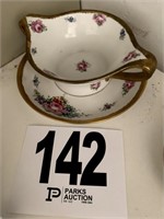 China Dish With Handles And Tray - T And V