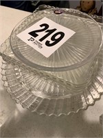 Glass Cake Plate And Glass Trays (Bedroom 2)