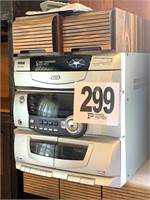 RCA 5 Disc Changer Audio System And Cassettes