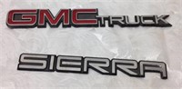 GMC truck and sierra emblems