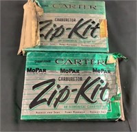 Two genuine Carter Mopar carburetor zip kits